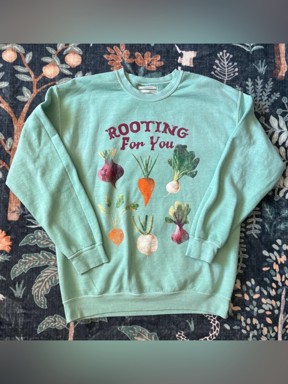 Anthropologie Rooting For You Vegetable Graphic Sweatshirt Size Small
